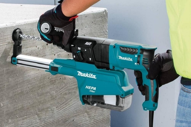 MÁY KHOAN ĐA NĂNG VỚI HỆ THỐNG HÚT BỤI HR2652 Makita (CHUÔI GÀI SDS-PLUS/26MM)