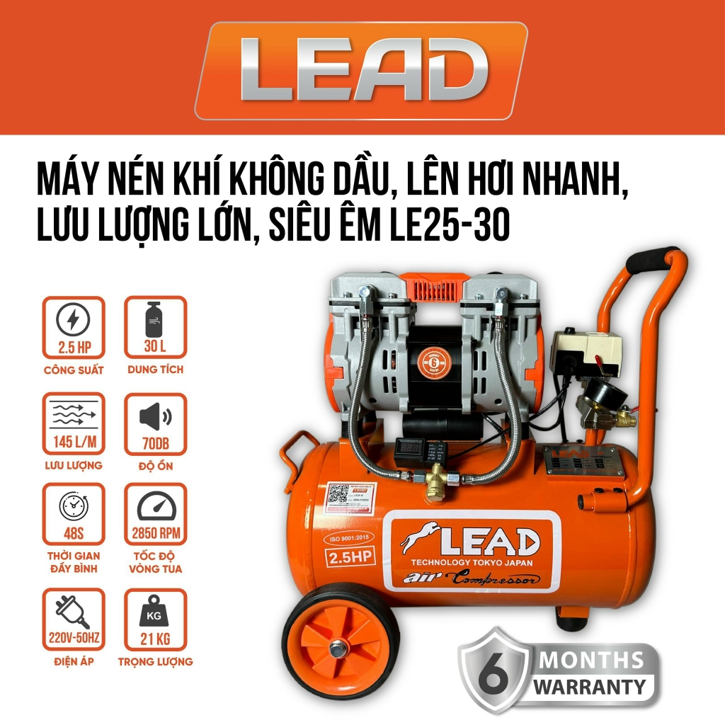 Máy nén khí không dầu LEAD LE25-30