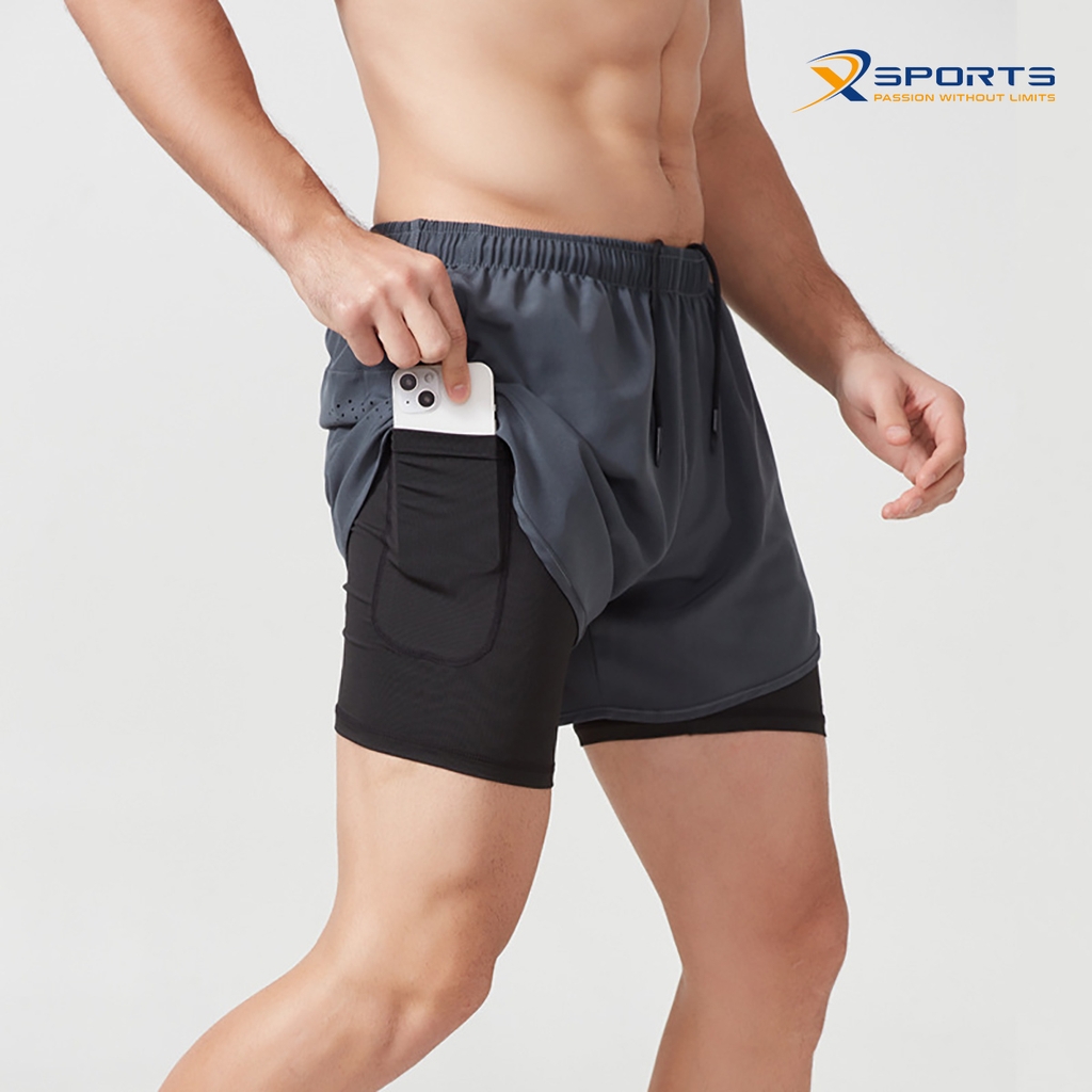 QUẦN CHẠY BỘ HAI LỚP LEGO DÀNH CHO NAM THOÁNG KHÍ MS206