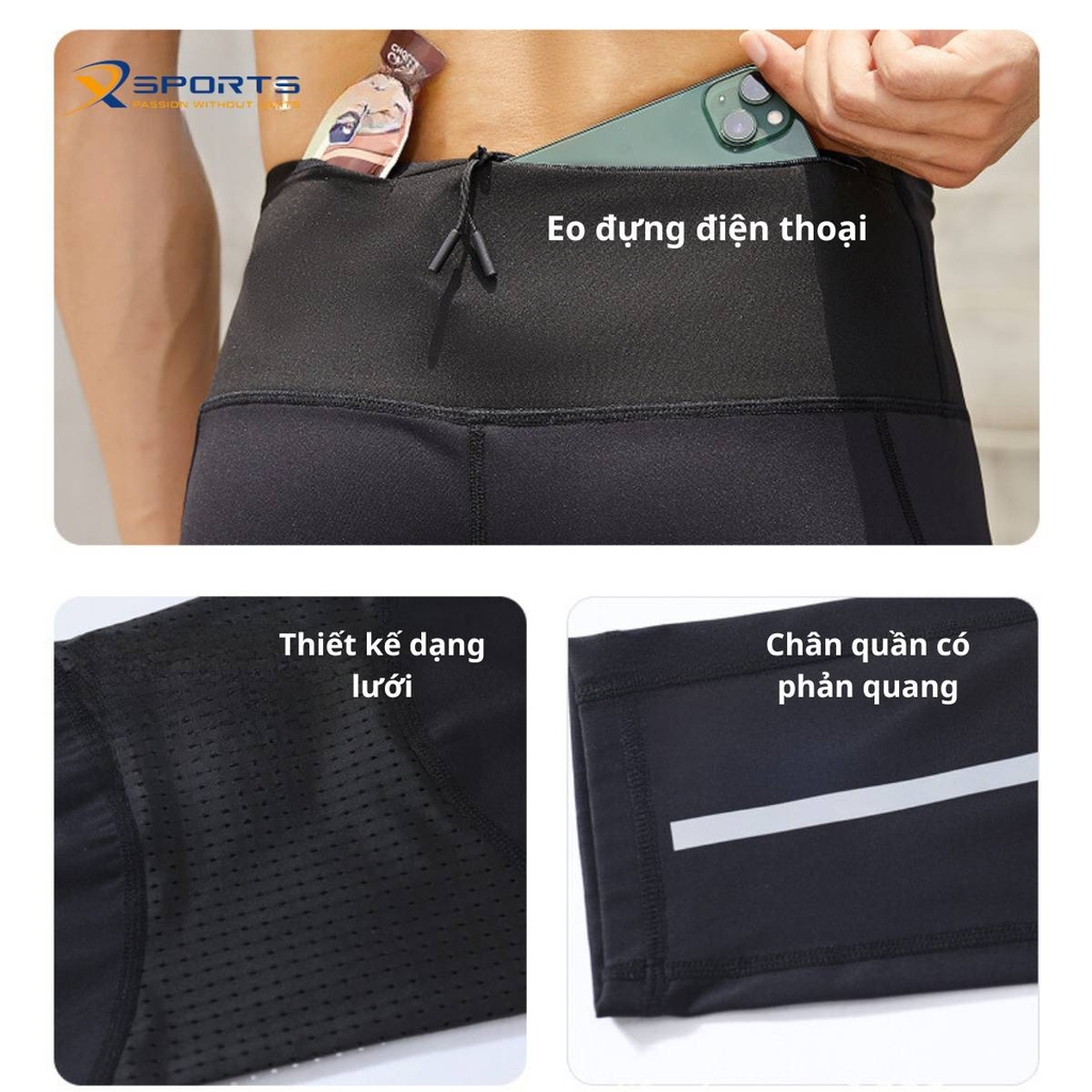 QUẦN BÓ CƠ CHẠY BỘ NAM NỮ RUNNING DÁNG DÀI - MS280