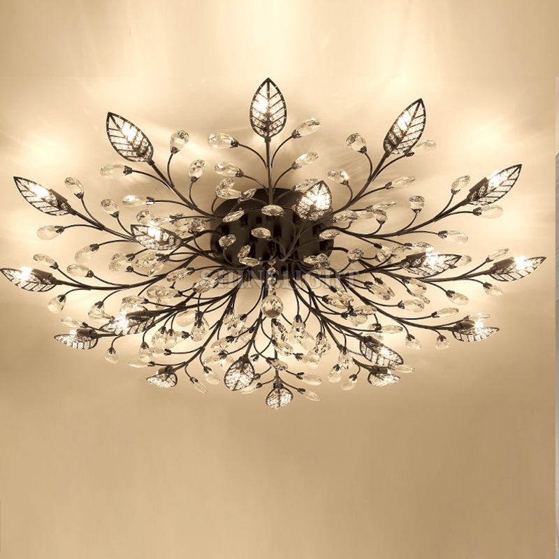 ĐÈN MÂM LED 15 CÁNH BLACK/GOLD