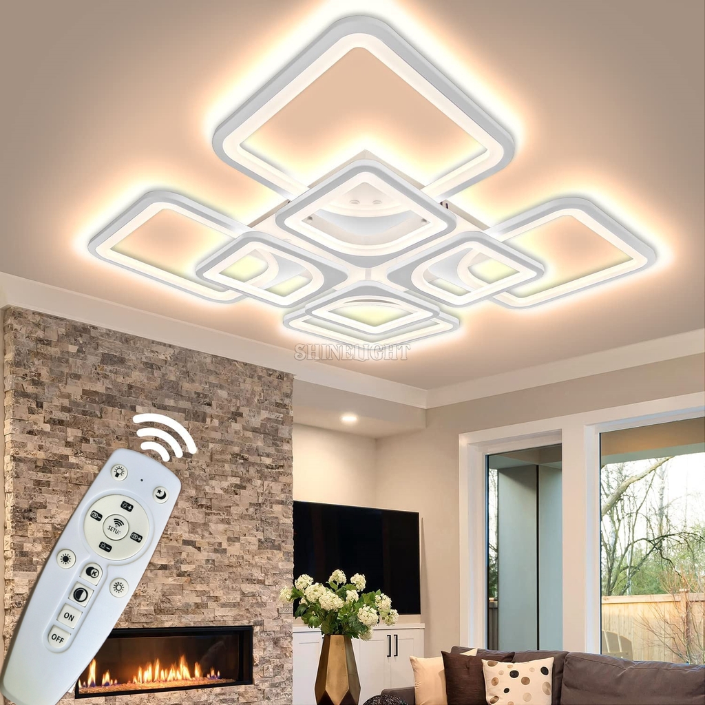 ĐÈN MÂM LED 8 CÁNH VUÔNG 600