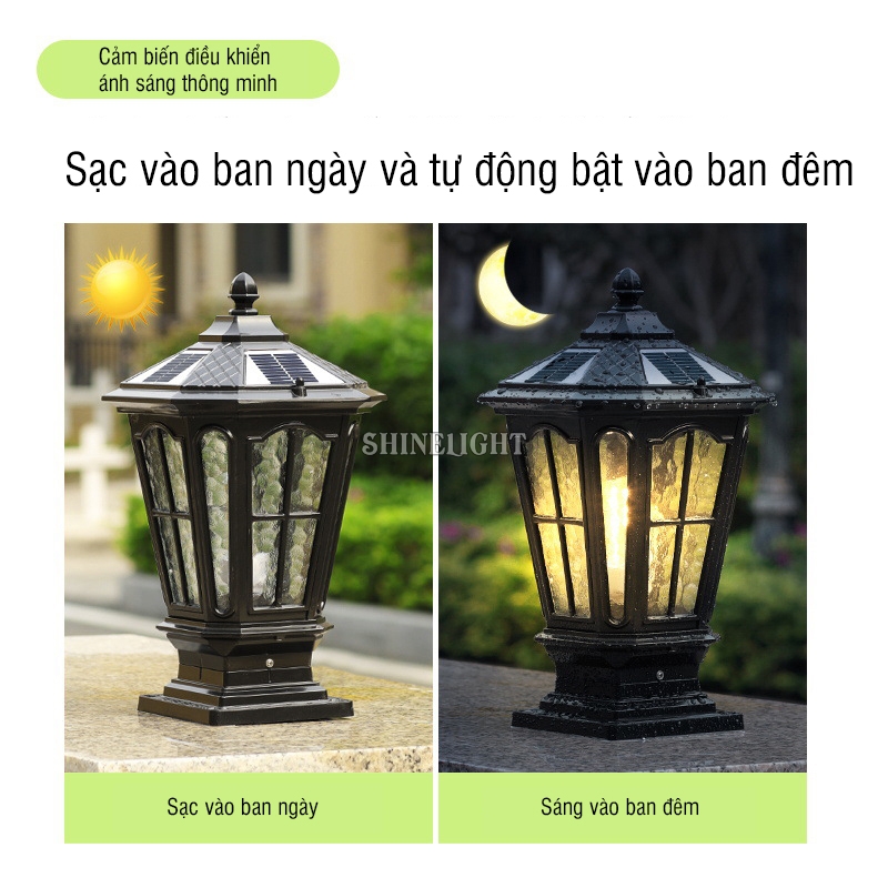 Đèn trụ cổng năng lượng mặt trời SLDTC136MT