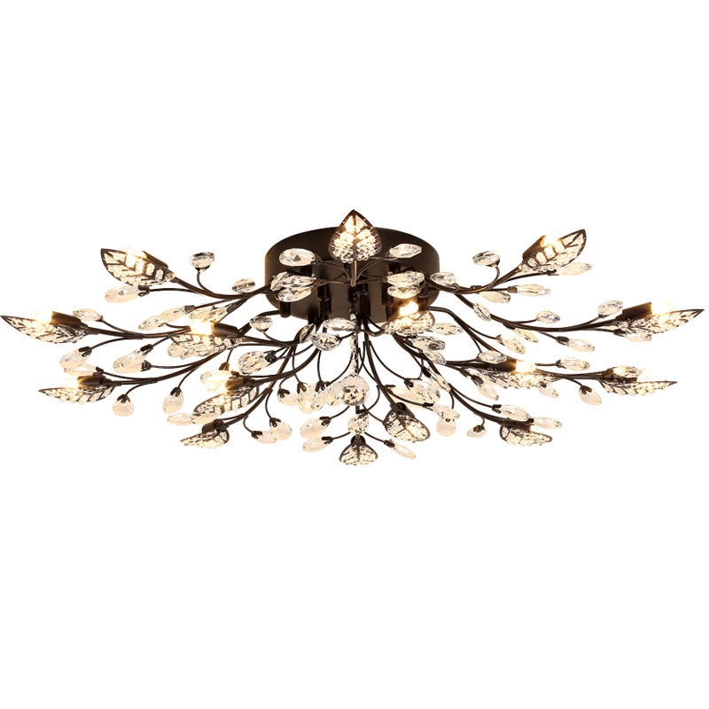 ĐÈN MÂM LED 15 CÁNH BLACK/GOLD