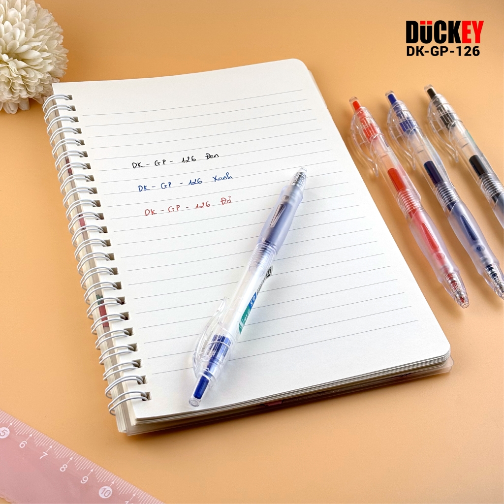 Bộ 96 bút nước bấm Duckey DK-GP-126 ngòi ST - Thương hiệu Việt Nam