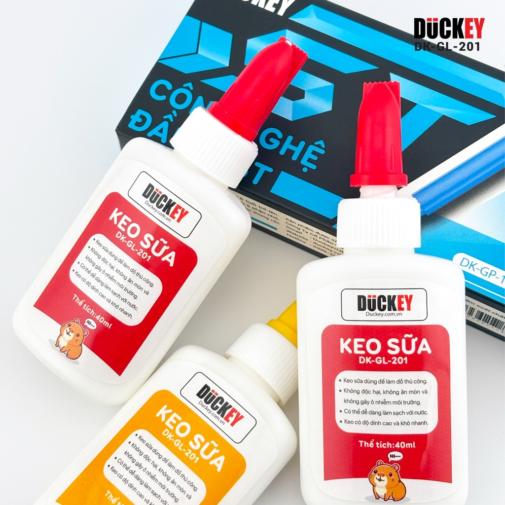 Keo Sữa Duckey Whiter Glue 90ml DK-GL-203 an toàn, tiện lợi