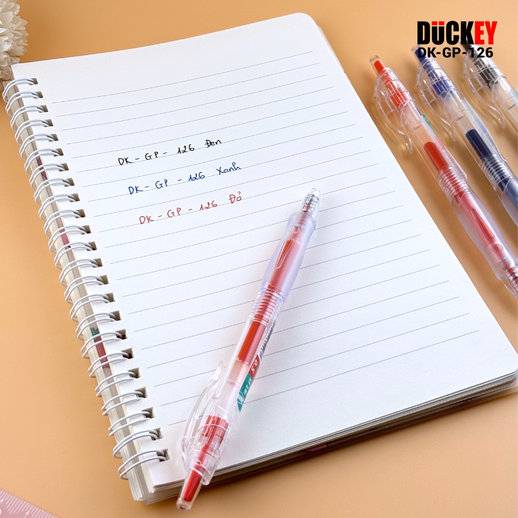 Bộ 96 bút nước bấm Duckey DK-GP-126 ngòi ST - Thương hiệu Việt Nam