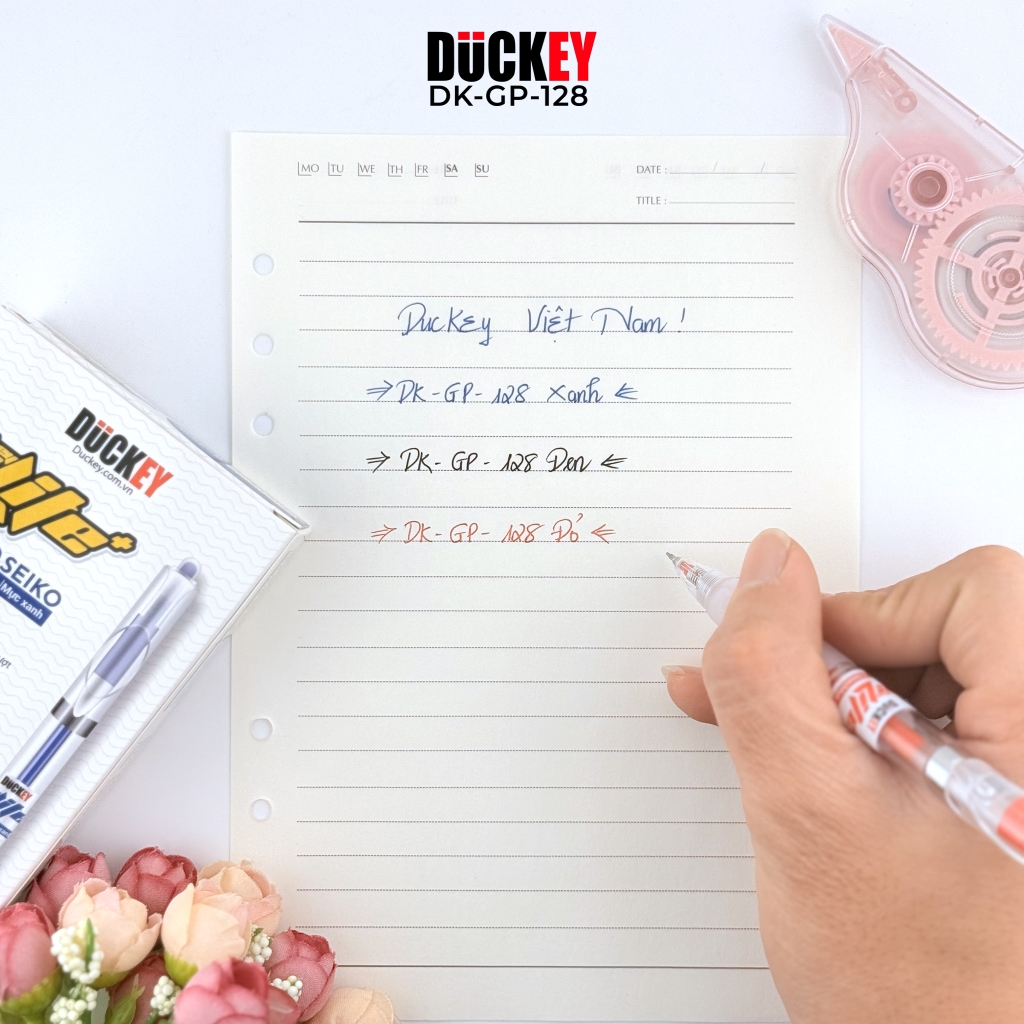 Bộ 96 Bút Gel Duckey DK-GP-128 Elite+ Ngòi ST Seiko Nhật Bản 0.5mm