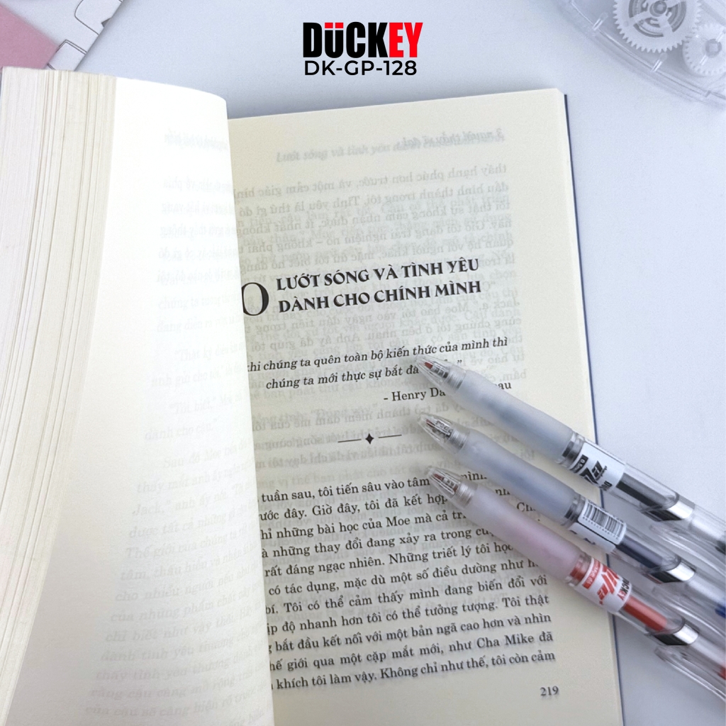 Bộ 96 Bút Gel Duckey DK-GP-128 Elite+ Ngòi ST Seiko Nhật Bản 0.5mm