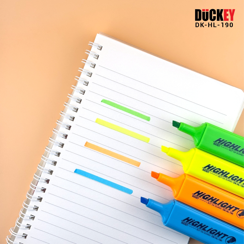 Bộ 84 Bút Nhớ Dòng Highlight DK-HL-190 thương hiệu Duckey Việt Nam