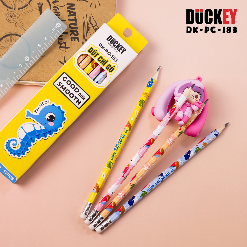 Bút Chì 2B Sinh Vật Biển DUCKEY DK-PC-183