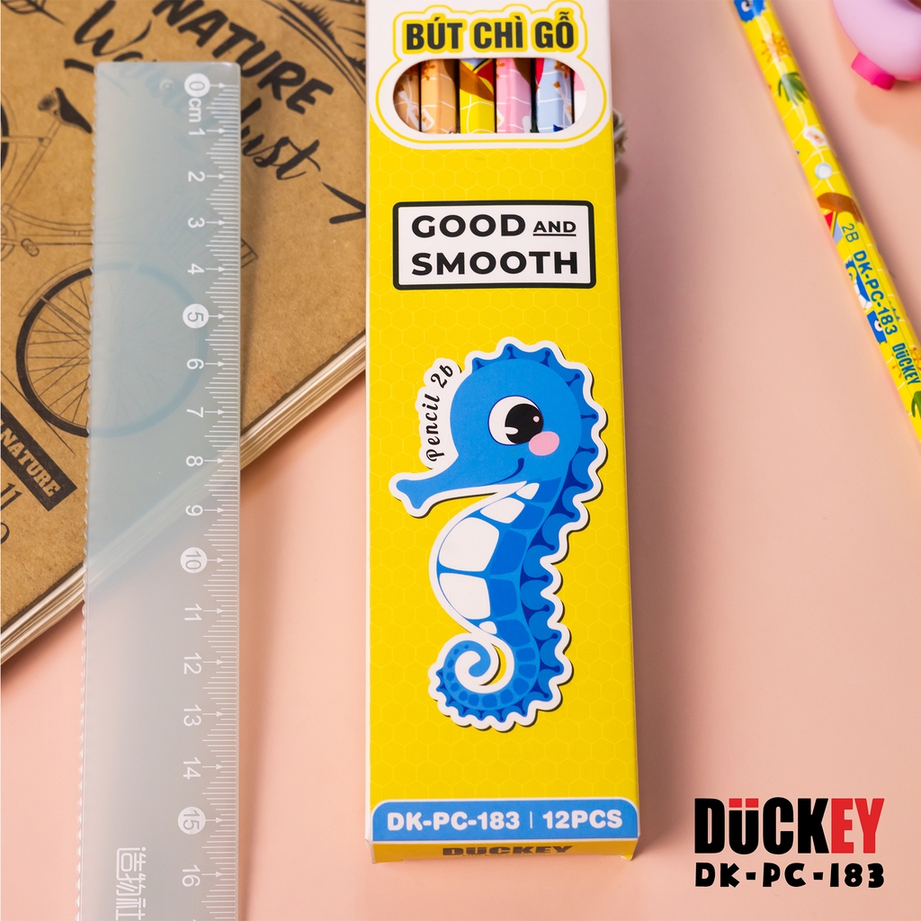 Bút Chì 2B Sinh Vật Biển DUCKEY DK-PC-183