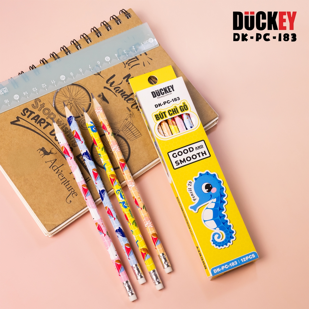 Bút Chì 2B Sinh Vật Biển DUCKEY DK-PC-183