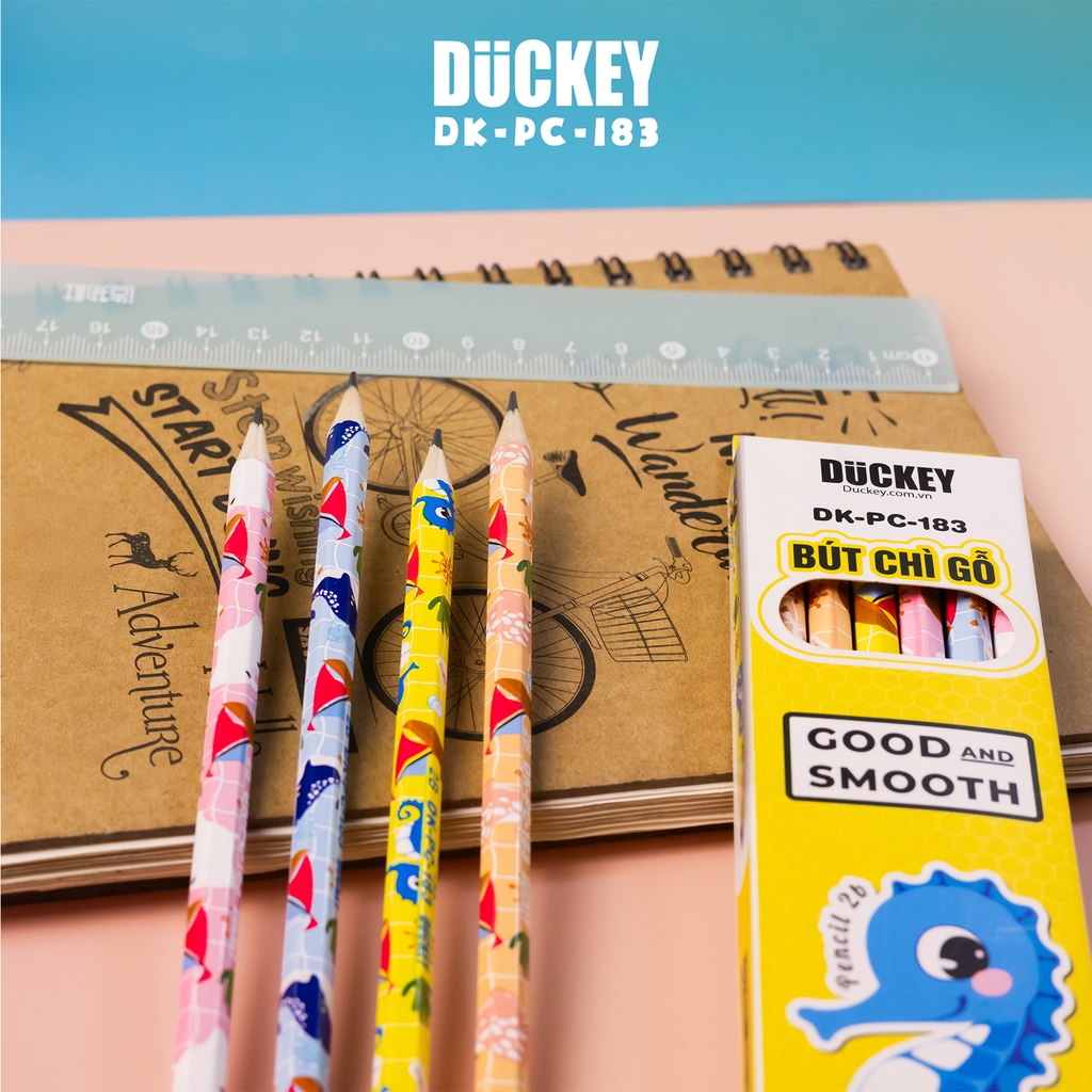 Bút Chì 2B Sinh Vật Biển DUCKEY DK-PC-183