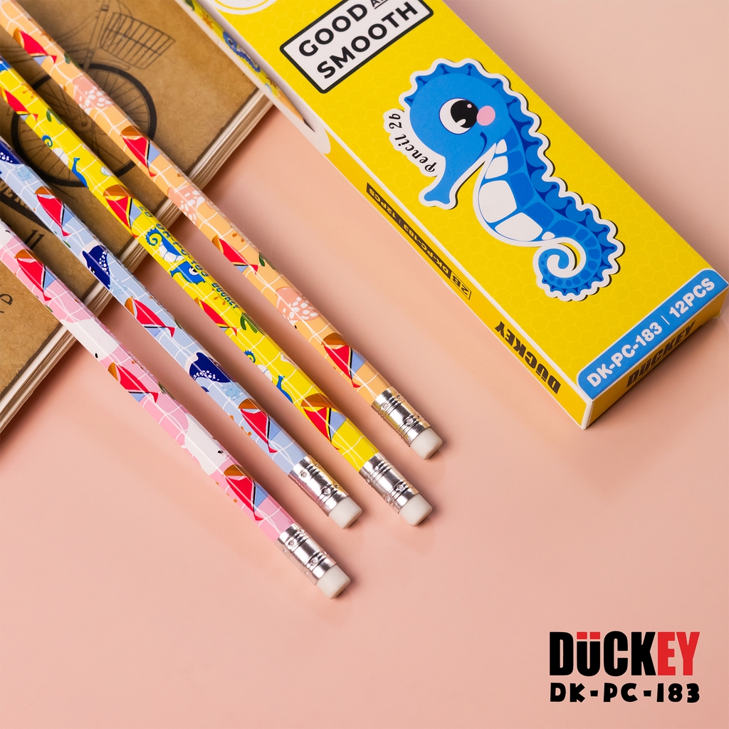 Bút Chì 2B Sinh Vật Biển DUCKEY DK-PC-183