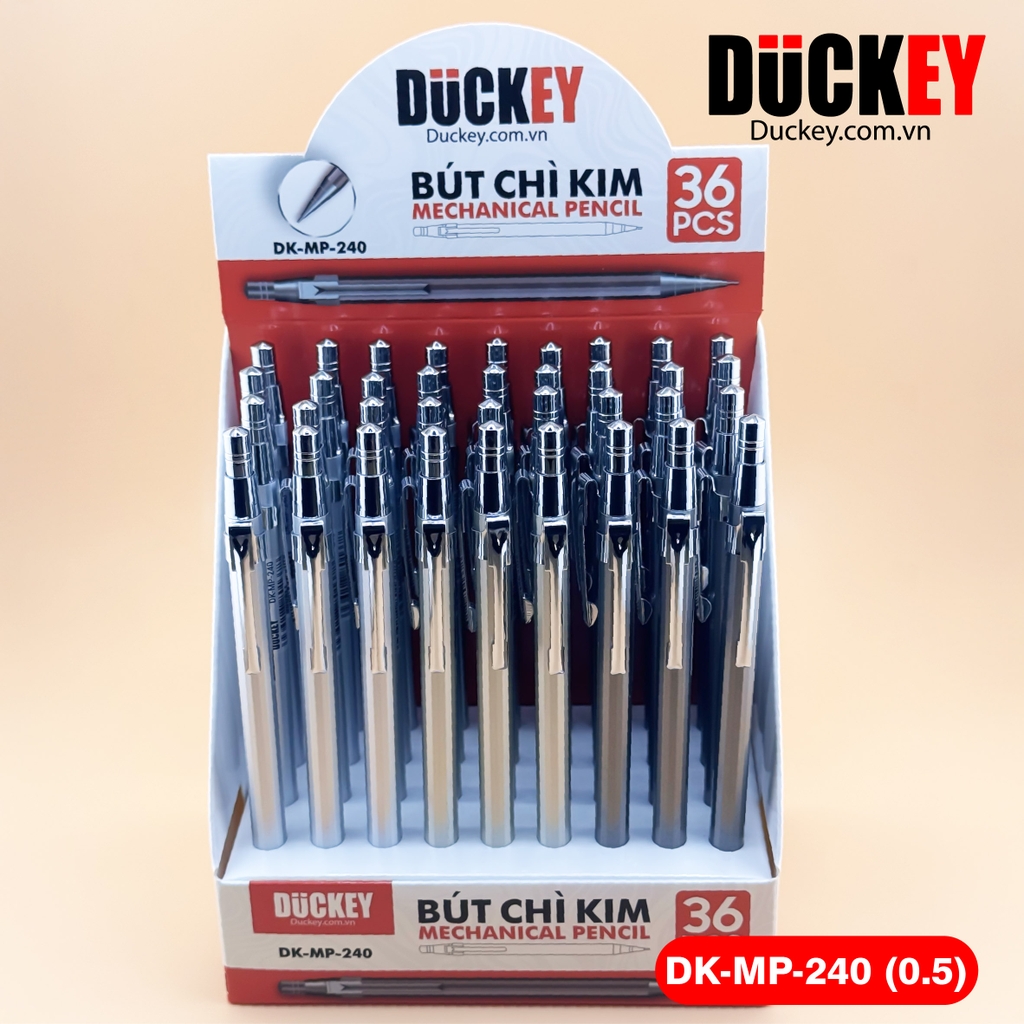 Bút chì kim Duckey DK-MP-240 0.5mm thân kim loại siêu bền