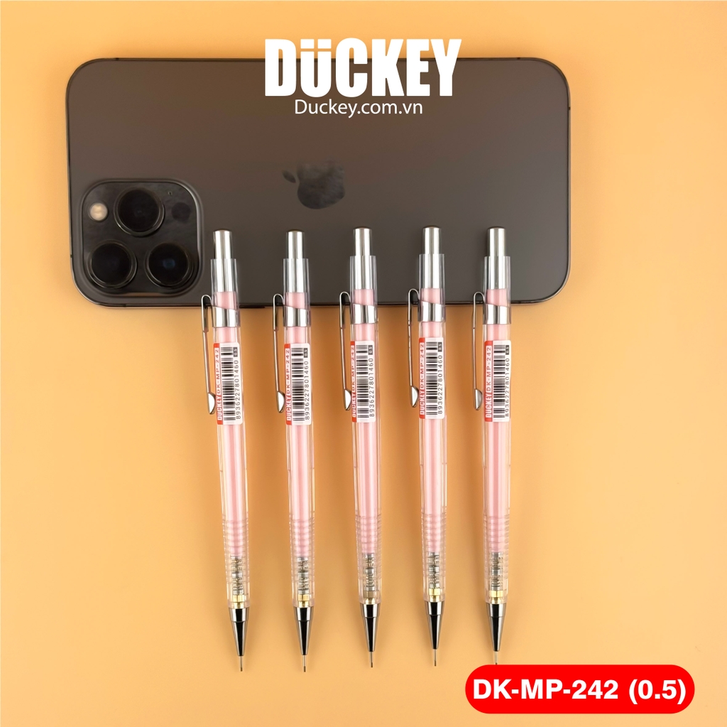 Bút chì kim Duckey DK-MP-242 0.5mm thân nhựa trong suốt siêu nhẹ.