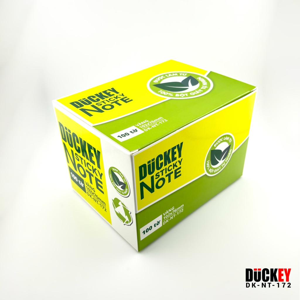 Giấy nhớ DUCKEY 100 tờ 76x102mm màu vàng chất lượng cao DK-NT-172