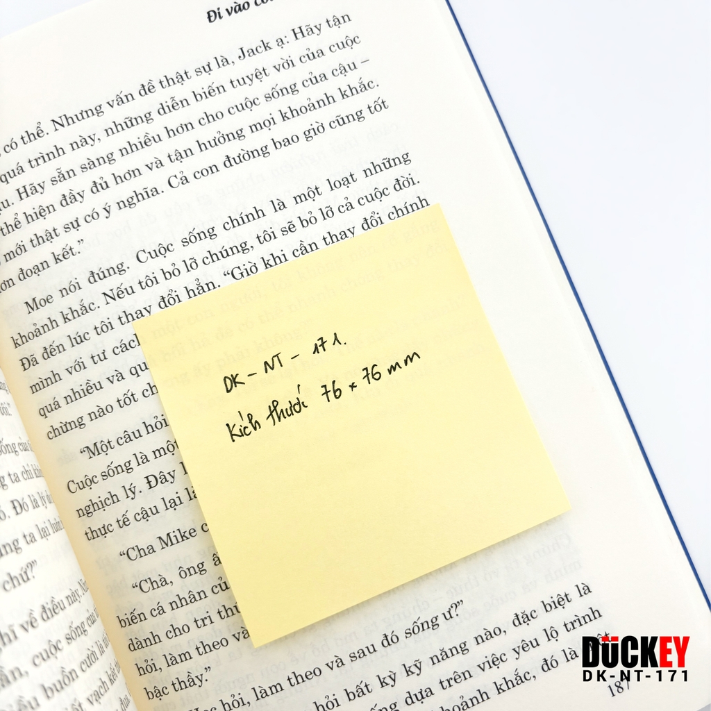 Giấy nhớ DUCKEY 100 tờ 76x76mm màu vàng chất lượng cao DK-NT-171