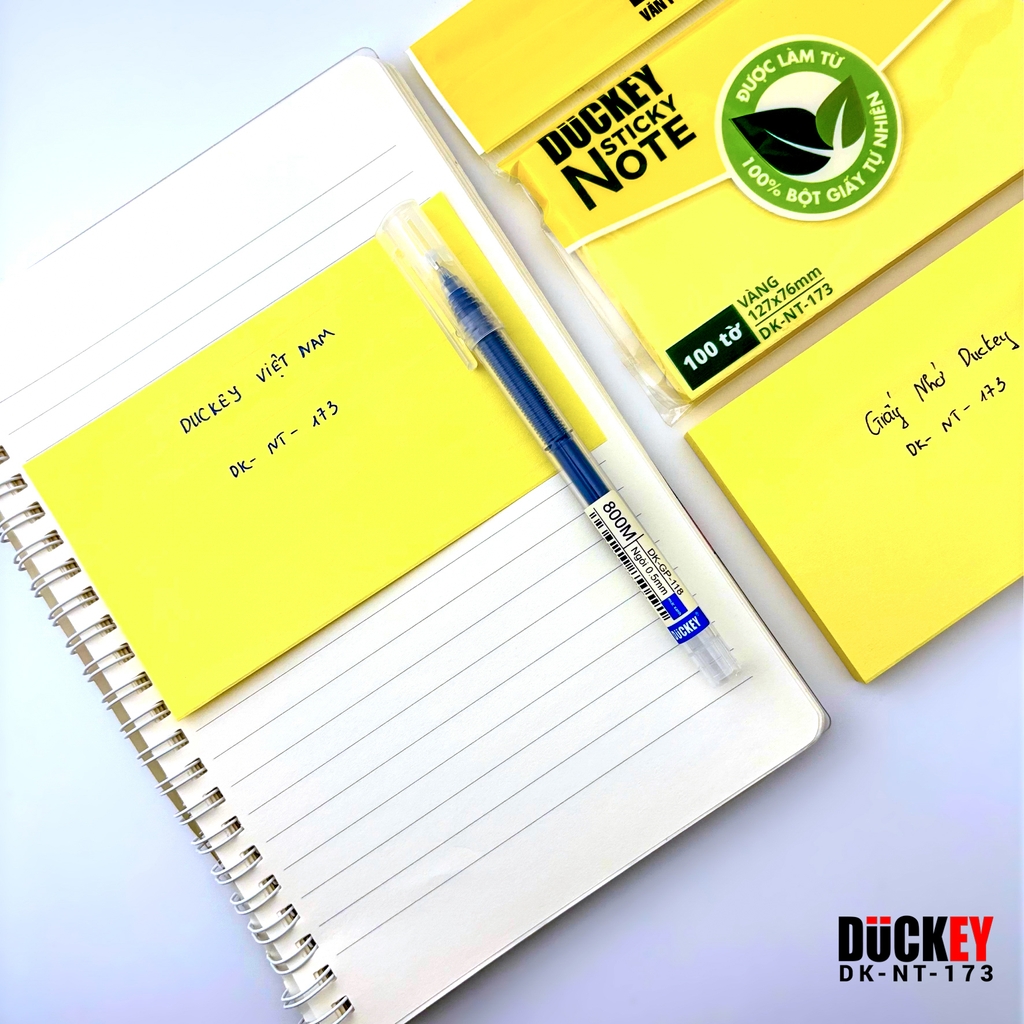 Giấy nhớ DUCKEY 100 tờ 76x127mm màu vàng chất lượng cao DK-NT-173