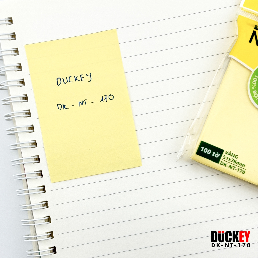 Giấy nhớ DUCKEY 100 tờ 51x76mm màu vàng chất lượng cao DK-NT-170