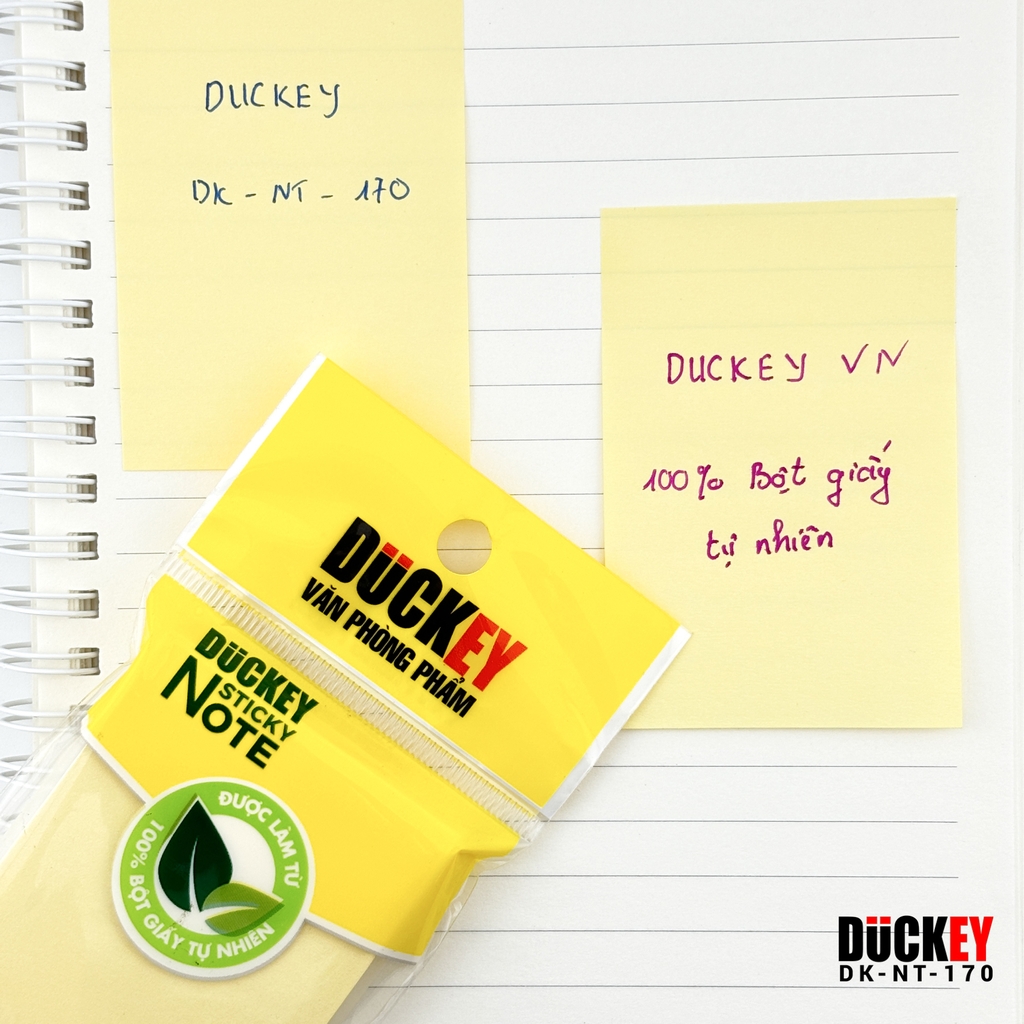 Giấy nhớ DUCKEY 100 tờ 51x76mm màu vàng chất lượng cao DK-NT-170