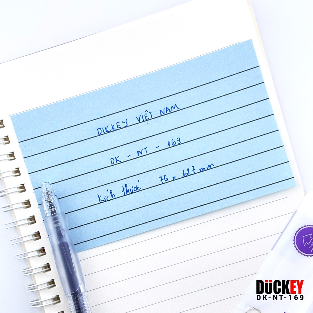 Giấy nhớ 5 màu có dòng kẻ DUCKEY Pastel DK-NT-169 76x127mm
