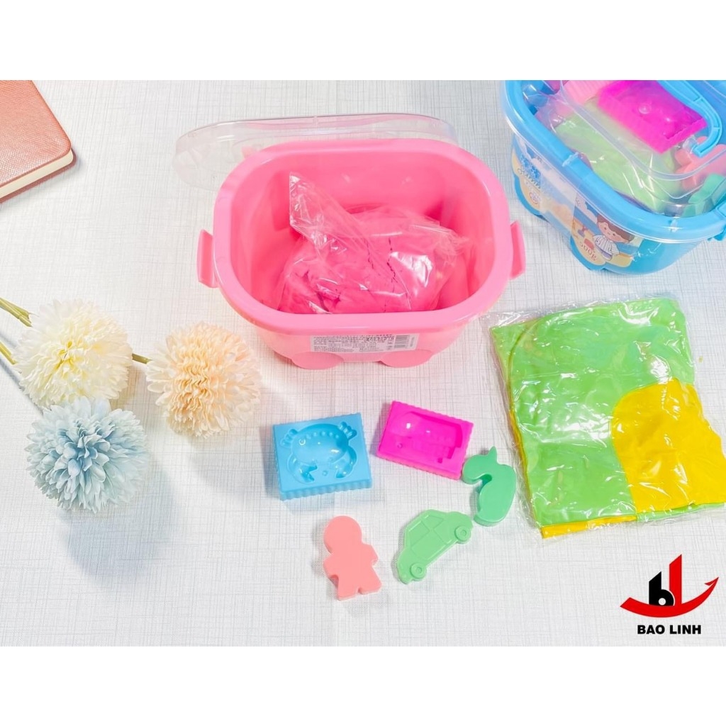Cát động lực DUCKEY. Bộ sản phẩm XJY-9519 500g - Tặng kèm nhiều phụ kiện - Hộp đựng bắt mắt.