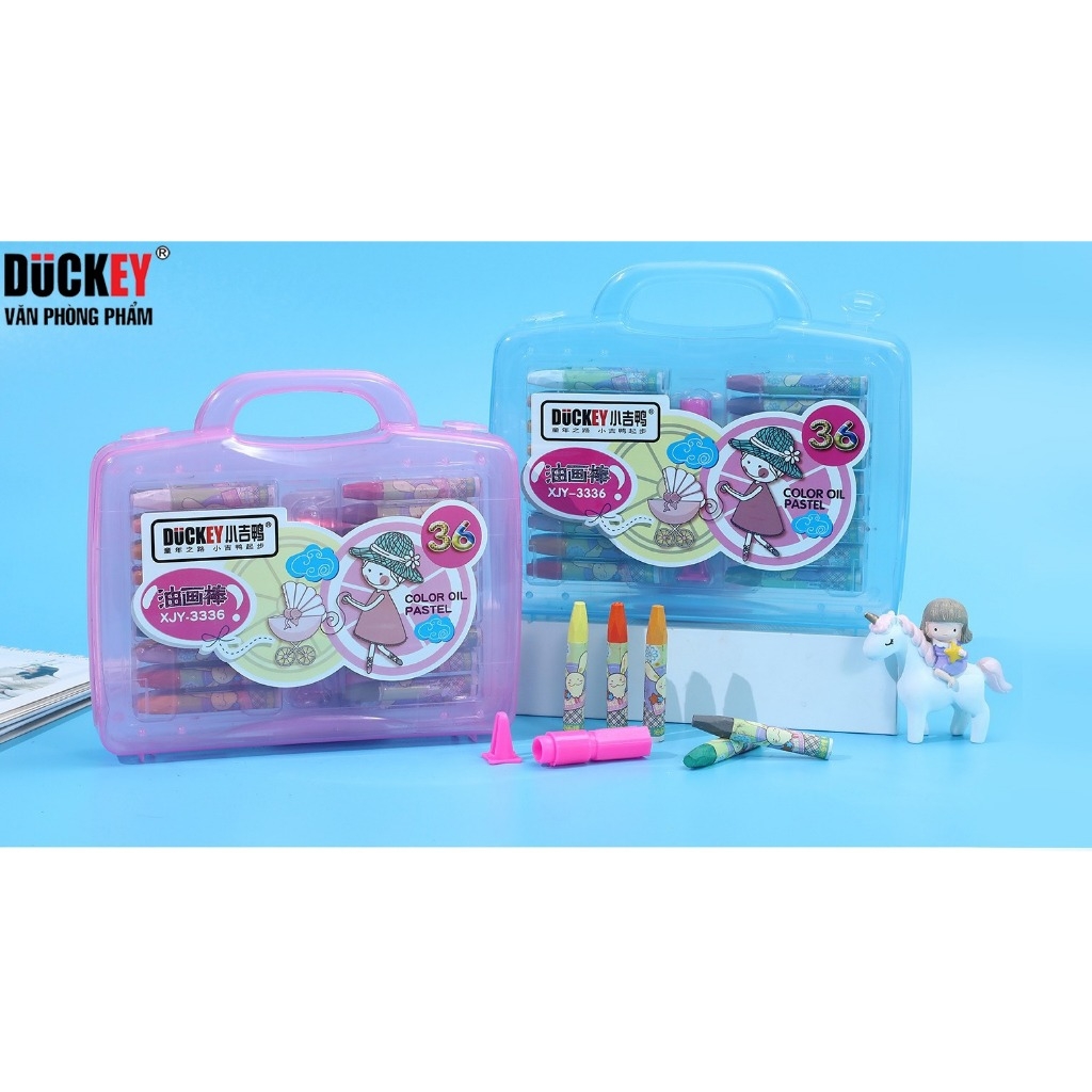 SÁP MÀU DẦU HỘP NHỰA. CHUẨN THƯƠNG HIỆU DUCKEY DÀNH CHO BÉ. MÃ 3312,3324,3336
