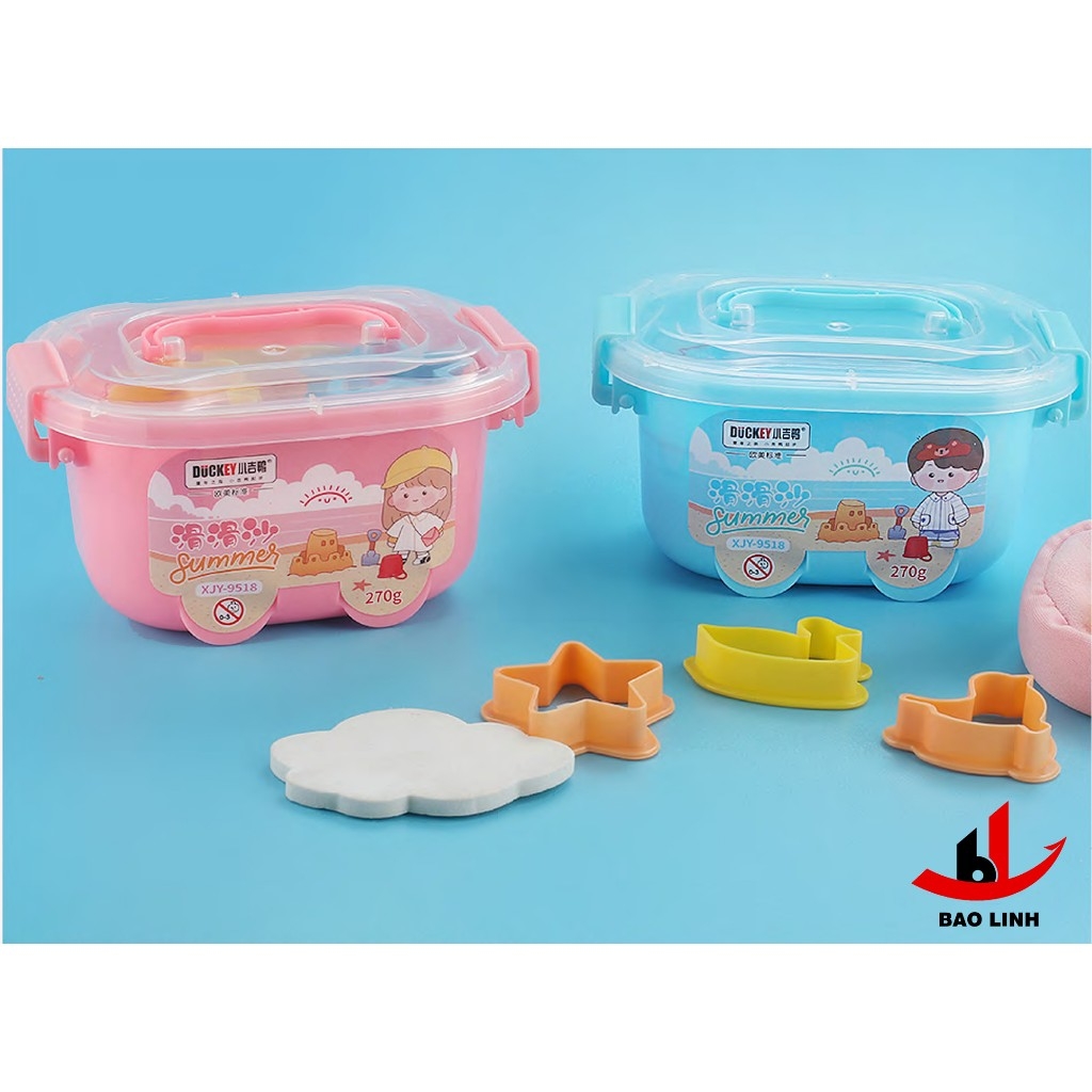 Cát động lực DUCKEY. Bộ cát động lực XJY-9518 có trọng lượng 270g - Tặng kèm khuôn nặn