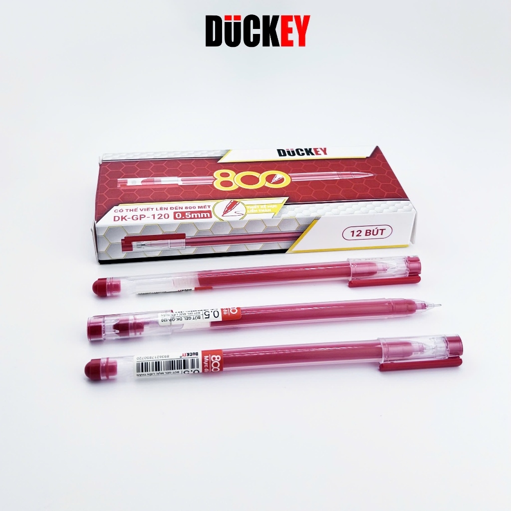 Bút Nước Gel DUCKEY DK-GP-120 0.5mm – Mực Lớn 800m, Ngòi Kim Siêu Trơn, Viết Mượt