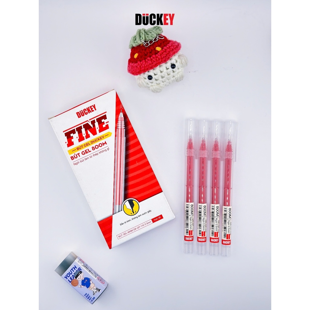 Bút Nước Gel Duckey DK-GP-118 – Mực Nhiều, Ngòi Kim 0.5mm, Viết Mượt, Nét Đều