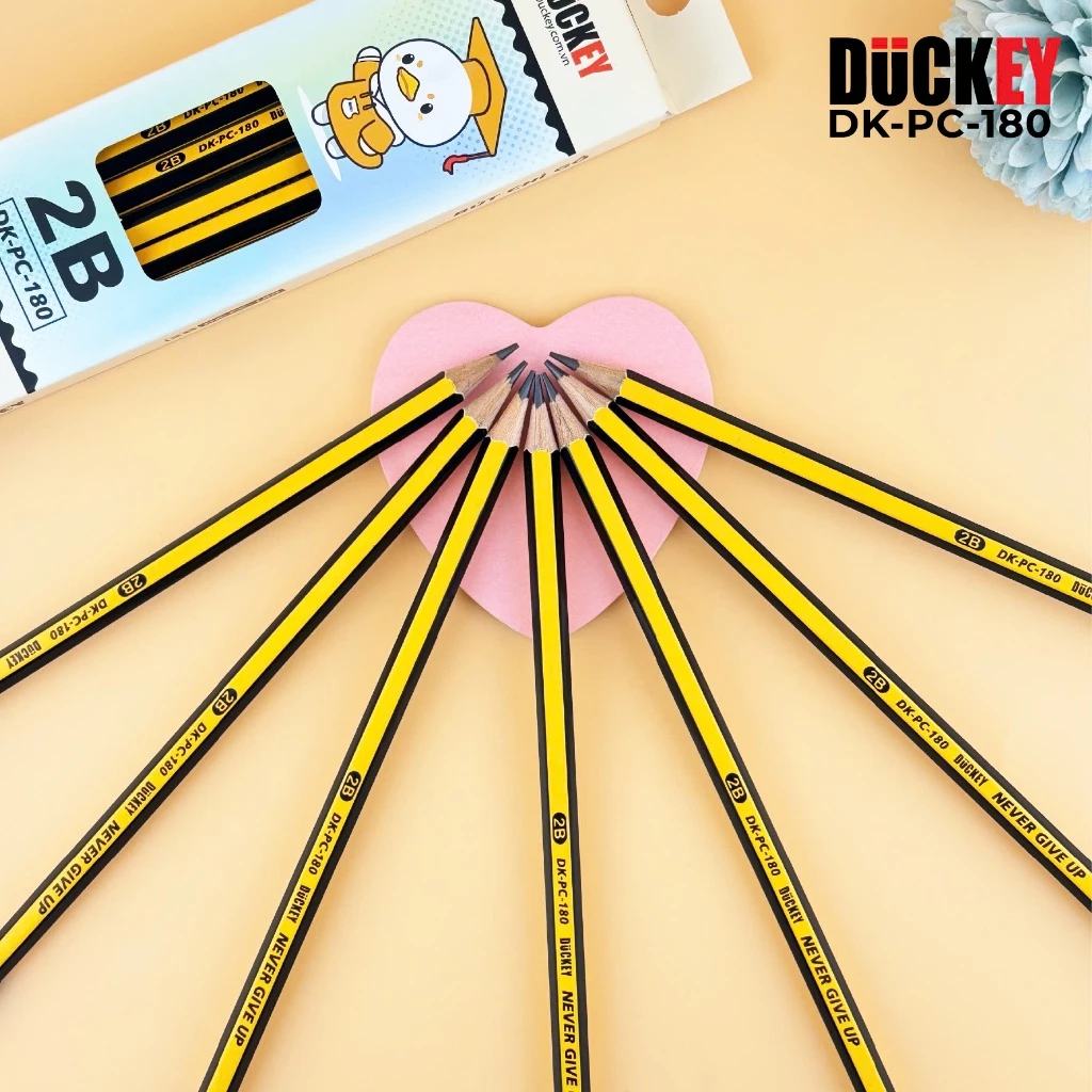 Bút Chì 2B DUCKEY DK-PC-180 Sọc Đen vàng