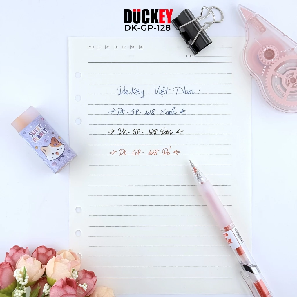 Bút Gel Duckey DK-GP-128 Elite+ – Bút Ký Đẹp, Mực Đậm, Ngòi ST Seiko Nhật Bản 0.5mm