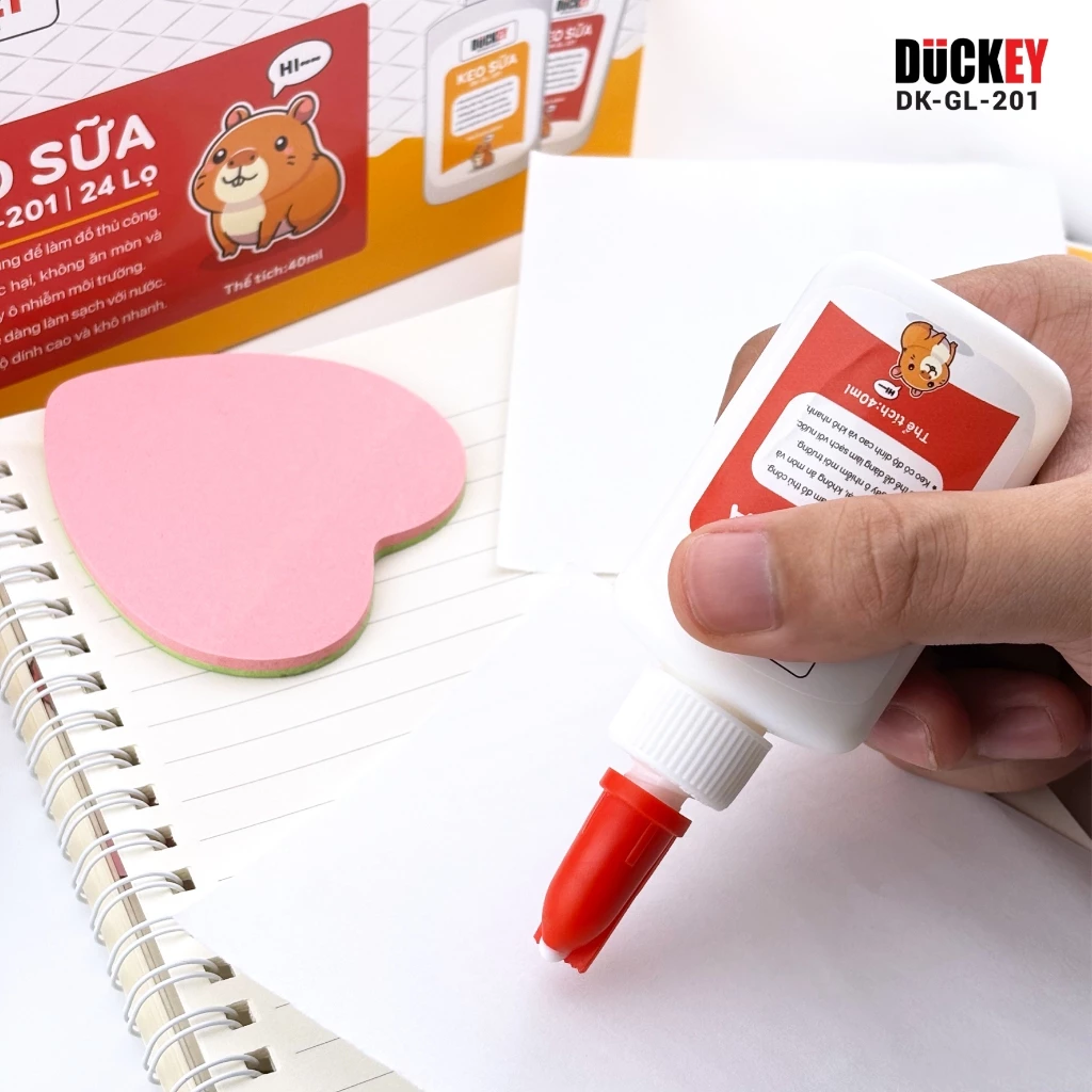 Keo Sữa Duckey Whiter Glue 40ml DK-GL-201 an toàn, tiện lợi