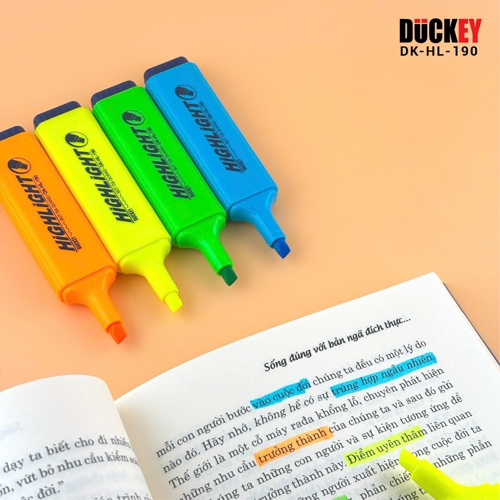 Bút nhớ - Bút Highlight DK-HL-190 thương hiệu Duckey Việt Nam