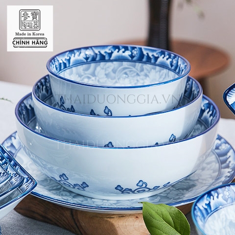 Bát, tô phở 19,5cm sứ hoa văn cao cấp Hàn Quốc Sambo MD-032