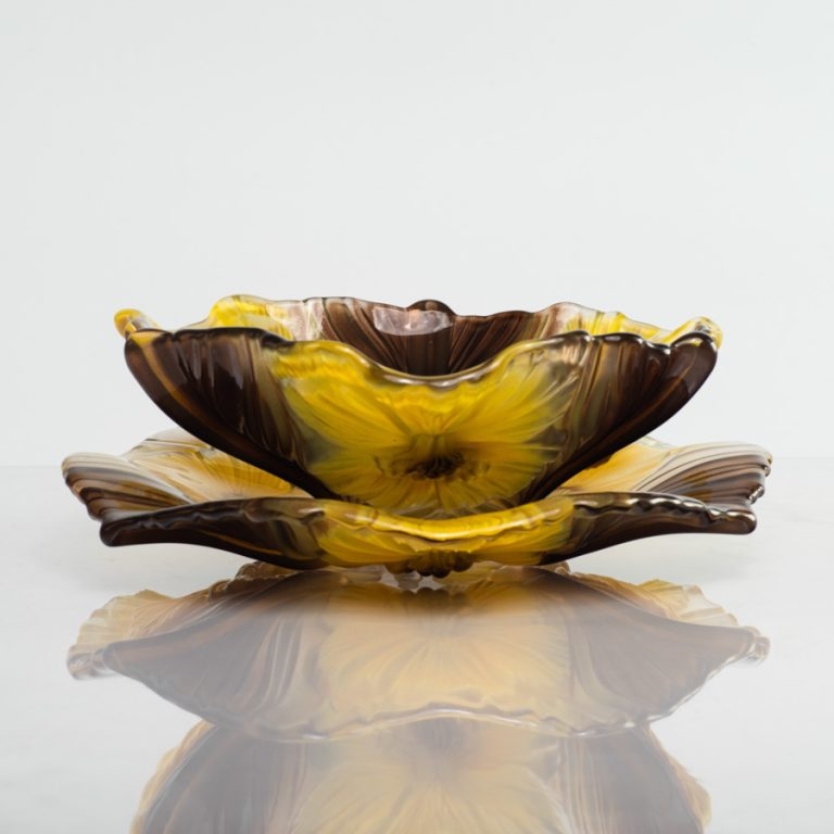 Bát thủy tinh màu vàng thả hoa, đựng hoa quả Walther-Glas: Miranda Sunflower