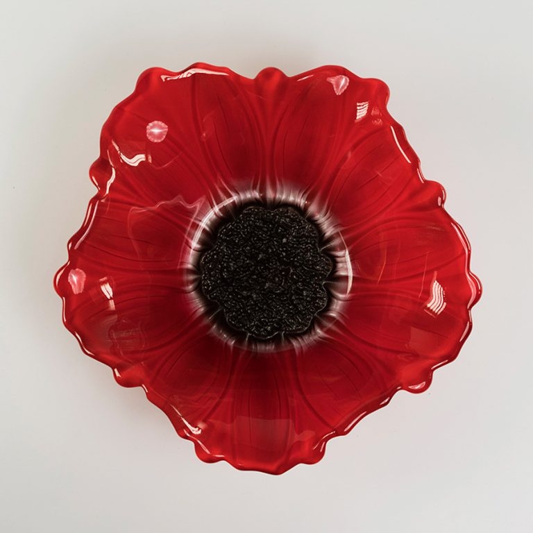 Bát thủy tinh màu đỏ thả hoa, đựng hoa quả Walther-Glas: Susanna Red Black