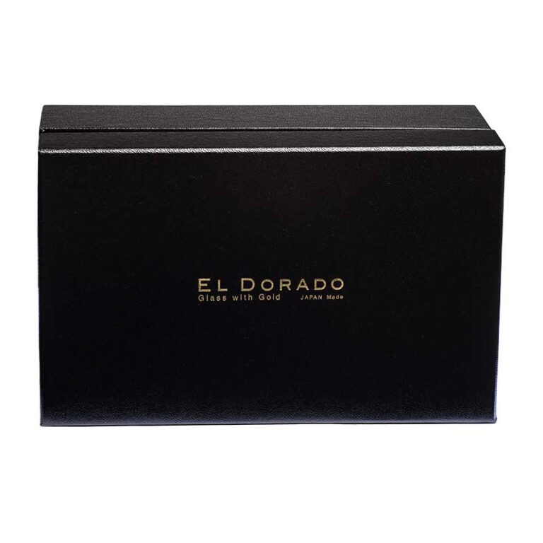 Bộ 2 ly, cốc thủy tinh thấp khảm vàng 300ml Nhật Bản Aderia El Dorado S-6102