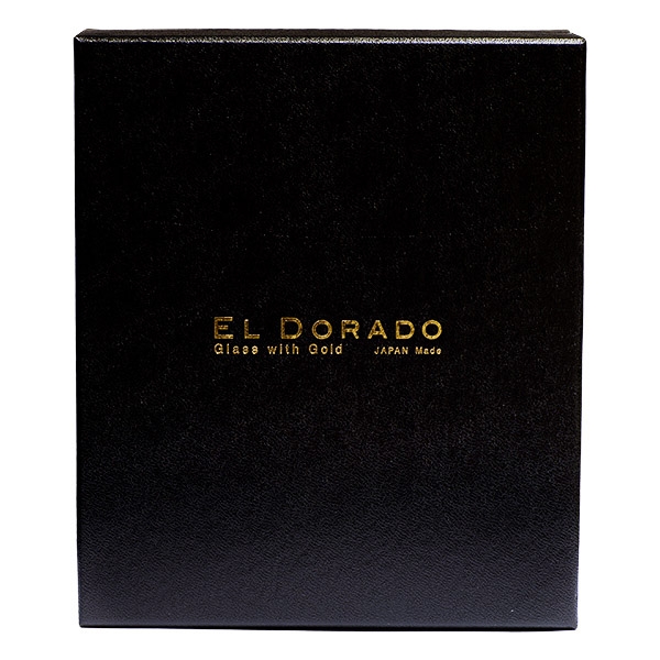 Bộ 2 ly, cốc thủy tinh thấp khảm vàng 125ml Nhật Bản Aderia El Dorado S-6101