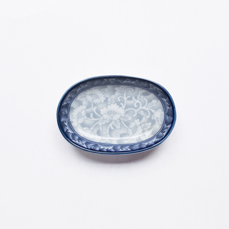 Đĩa chấm chữ nhật sứ hoa văn cao cấp Hàn Quốc Sambo