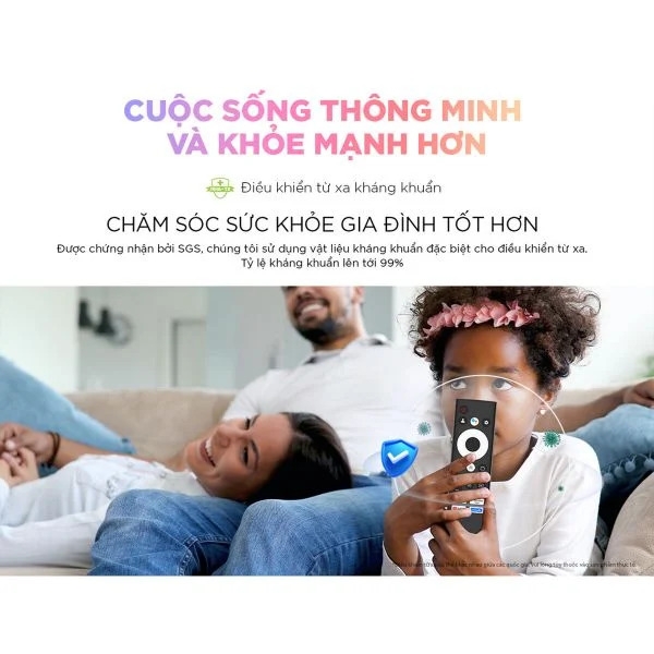 Google Tivi Coocaa 55 inch UHD 4K 55Y68 điều khiển giọng nói