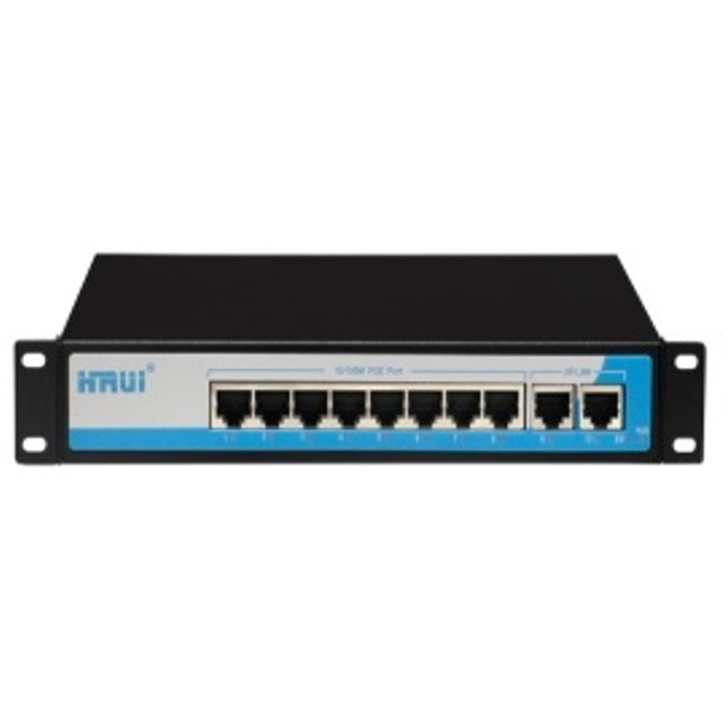 Switch PoE HRUI HR900-AF-82N (8 PoE + 2 uplink)