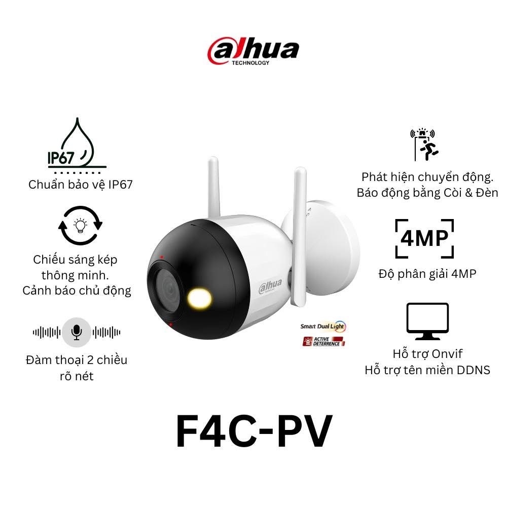 Camera DAHUA DH-F4C-PV (Wifi thân 4MP, Loa mic)