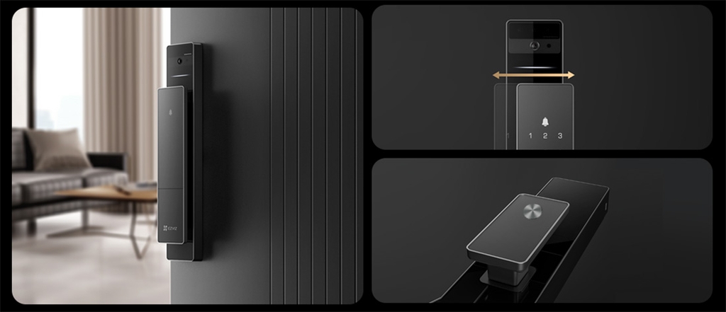 Khóa cửa điện tử EZVIZ DL50FVS (APP, Khuôn mặt, vân tay, mật mã, chìa cơ)