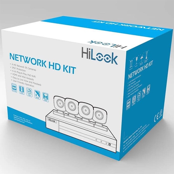 Bộ KIT Camera HiLook Hikvision IK-4042TH-MH/P (NVR 4 cổng PoE + 4 camera IP Dome 2MP)