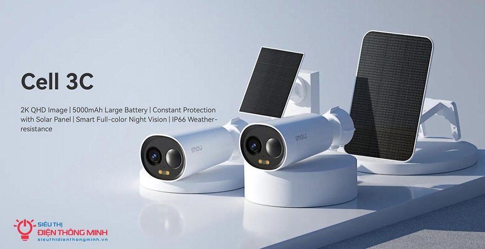 Camera IMOU IPC-K9DCP-3T0WE-V2 Cell 3C (Wifi 3MP PIN 5000 mAh kèm Solar)