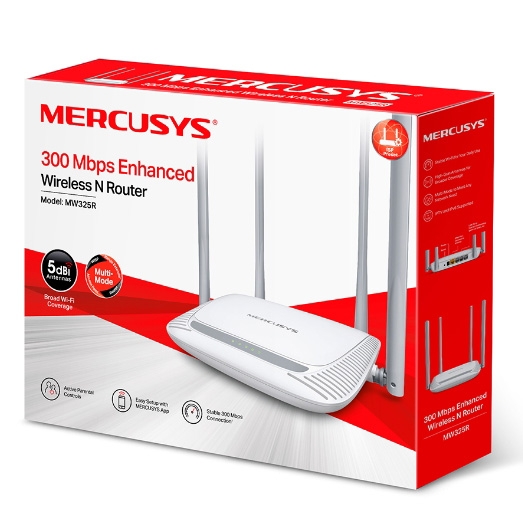 Bộ phát Wifi Mercusys MW325R (300Mbps 4 ăng ten)