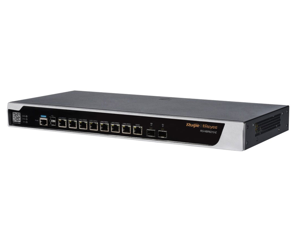 Modem Router Ruijie cân bằng tải RG-NBR6210-E (1.7Gbps, 2 SFP, 1000 user)